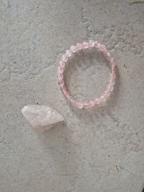 Rose Quartz Stretch Bracelet - Brand: